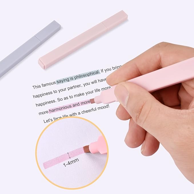 Dacono Pastel Highlighters, Bible Highlighters No Bleed, Aesthetic Highlighter Assorted Colors, Cute Highlighter for School, Journals, Bibles, Notebooks, Office, Back to School Supplies