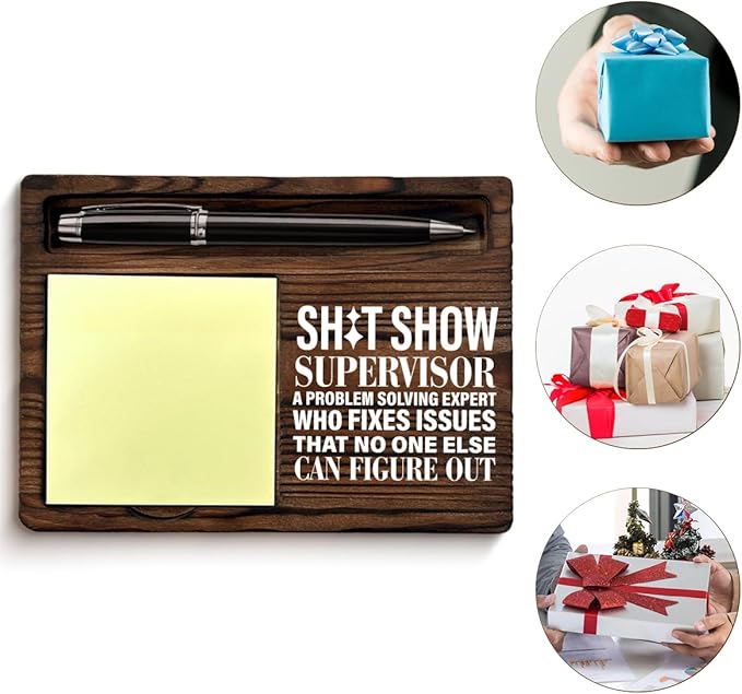 Boss Gifts for Men Women, Funny Gifts for Boss Manager Leader Supervisor Sticky Note Holder for Office Desk Decor