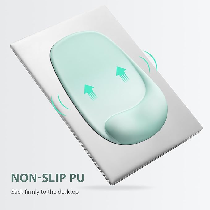 Ospelelf Wrist Rest for Keyboard and Mouse Ergonomic Mouse Pad with Wrist Support Memory Foam Wrist Rest for Computer Keyboard,3-in-1 Gel Mouse and Keyboard Pad for Office Green Gradient