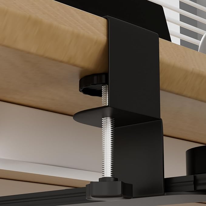 Keyboard Tray Under Desk, Slide Out Computer Keyboard Drawer with Adjustable C-clamp for Home, Office and Gaming Mouse Tray for Typing 25.59" × 9.84" × 4.72" Black