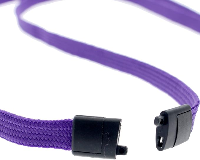 Specialist ID Bulk 25 Pack - Premium Flat Breakaway Lanyards for ID Badges & Badge Holders - 3/8" Wide Woven Safety Lanyard with Metal Swivel Hook for Teachers, Students, Cruise, Office (Purple)