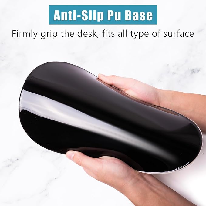 Ergonomic Mouse Pad Wrist Support, Mouse Pad with Wrist Rest, Entire Memory Foam & Non-Slip PU Base MousePads with Stepped-Wedge Design for Pain Relief, Desk, Office, Home, Galaxy
