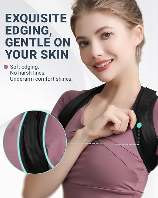 Upper Back Brace Posture Corrector For Women & Men,Lightweight Back Straightener Posture Corrector For Men,Adjustable Upper Back Support,Clavicle Brace For Round Shoulder & Hunchback (Medium)