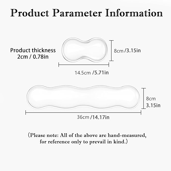 Wrist Rest for Keyboard and Mouse, Ergonomic Gel Keyboard Wrist Rest for Effortless Typing & Pain Relief, Cool Silicone Gel Wrist Support Pad for Gaming, Computers, Laptops, Office