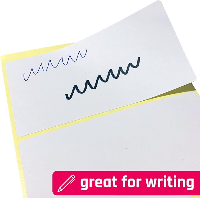 1500 Pack, 1.5" x 0.75" - Blank White Labels Stickers to Write On, Stick On Adhesive Sticky Labels