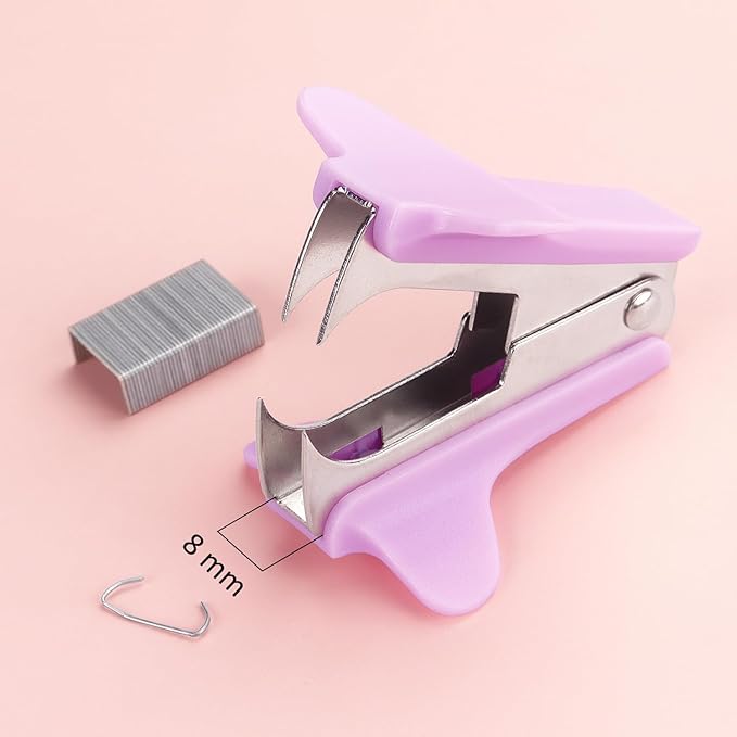 ZZTX 3 Pack Staple Remover Staple Puller Removal Tool for Home, School, Office (Pink, Blue, Purple)