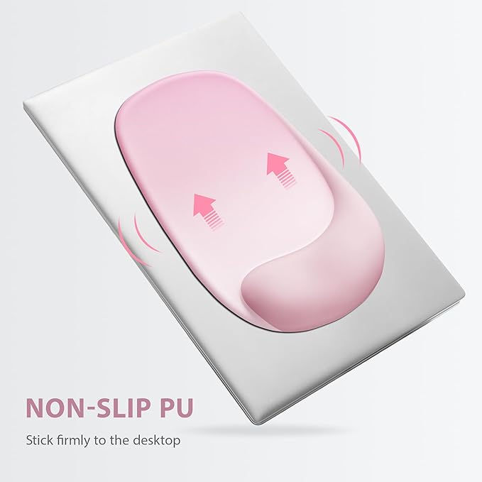 Ospelelf Wrist Rest for Keyboard and Mouse Ergonomic Mouse Pad with Wrist Support Memory Foam Wrist Rest for Computer Keyboard,3-in-1 Gel Mouse and Keyboard Pad for Office Pink