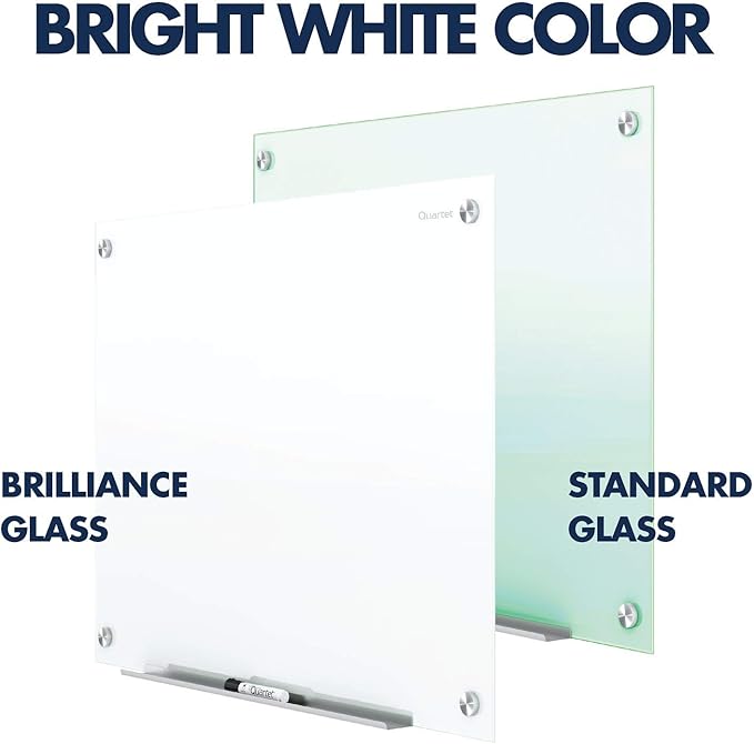 Quartet Dry Erase Board, Magnetic Whiteboard 48" x 48", Glass Board for Wall, Infinity, Brilliance White (G24848W)
