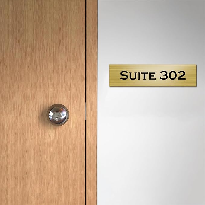 Personalized Office Name Plates and Door Signs Custom Office Desk or Door Name Plates with Aluminum Holder 2" x 8" 2" x 10"