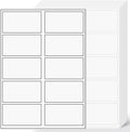 NefLaca 2"x4" Shipping Address Labels, 10-UP Blank Mailing Labels, White Self-Adhesive Customized Stickers for Inkjet and Laser Printer [500 Sheet, 5000 Labels]