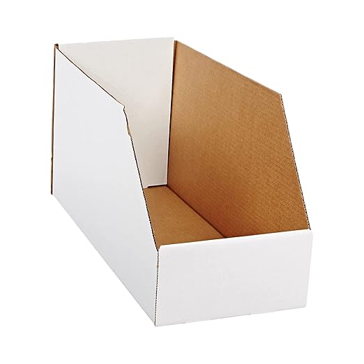 Box USA Storage Bins Small 8"L x 18"W x 10"H 25-Pack - Corrugated Cardboard Box for Packing, Moving, and Storage