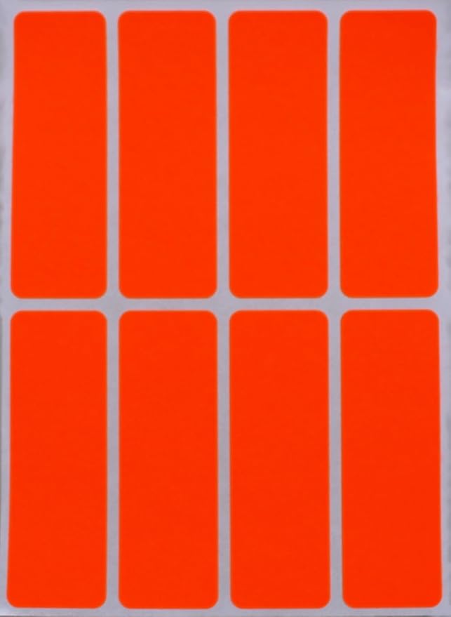 3x1 inch (75mm x 25mm) Rectangle Sticker Organizing Labels for Office, School and Home, Self-Adhesive Label Tags to Write On Surface, 200-Pack (Neon Red) by Royal Green