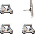 Golf Cart Push Pins - Silver Golf Cart Map Pins for Cork Boards, Maps, or Lapel Use - Designed in USA - Set of 4