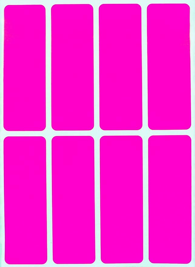 Royal Green 3x1 Labels Color Code Stickers Rectangles for Marking and Identification, Neon Pink - 800 Pack