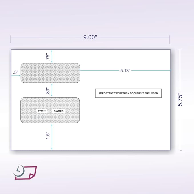NextDayLabels - Self Seal Envelopes for 1099 Tax Forms (Pack of 50)