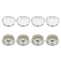PATIKIL 50mm Desk Grommet, 8pcs Desk Cord Hole Cover Desk Cable Hole Grommet Cover Sturdy ABS Plastic Round for Cables Cabinets Desktop Equipment Wiring Organizing,Elasticity, Silver