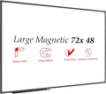 JILoffice Large Magnetic White Board, Dry Erase Board 72 x 48 Inch, Black Aluminum Frame Wall Mounted Board for Office Home and School