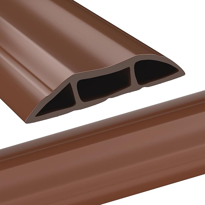 AGPTEK Heavy Duty Floor Cable Cover Cable Protector, 6.5 Ft Floor Cord Protector 3 Channels Floor Cord Cover (Mid Channel 0.93") Contains Cords, Cables and Wires, Good for Office, Home, or Outdoor