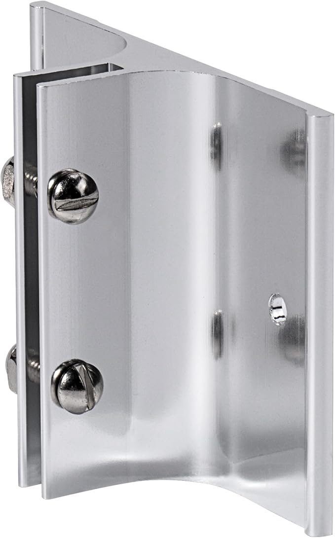 Aluminum Corridor Sign Holder, 10 Pack Direct Sign Mount Bracket, Design for Restroom, Conference Room Classic Silver Signs - 2" Length, 1/8" Substrate - Easy to Install