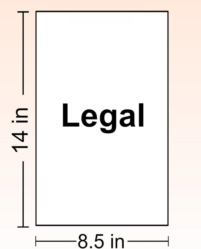 8.5” x 14” Cream Copy Paper, 28lb Bond/70lb Text, 104gsm – Colored Printer Paper with Smooth Finish – Versatile and Flexible Computer Paper, Available in 500, 2,500, and 5,000 Sheets (5000)