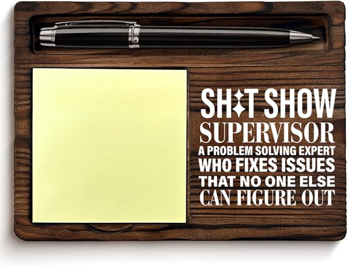 Boss Gifts for Men Women, Funny Gifts for Boss Manager Leader Supervisor Sticky Note Holder for Office Desk Decor