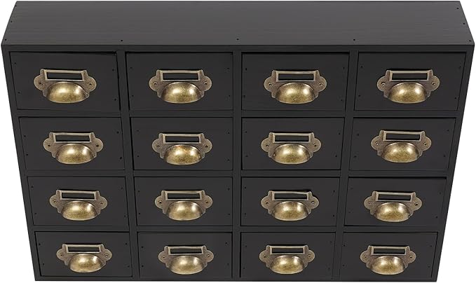 Vintage 16-Drawer Storage Cabinet – Multipurpose Desktop Organizer for Office, Craft & Home