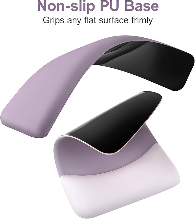 MOSISO Keyboard Mouse Pad Set, Large Gaming Mouse Pad&Rectangular Keyboard Wrist Rest&Mousepad with Wrist Rest&Coaster, Ergonomic Non-Slip&Easy Typing Pad with Curved Silicone Lining, Purple