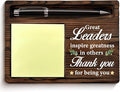 Leader Appreciation Gifts for Women Men, Thank You Gifts for Leaders Boss Mentor Supervisor Boss's Day Retirement Farewell Promotion Birthday, Best Leader Sticky Note Holder for Office Decor