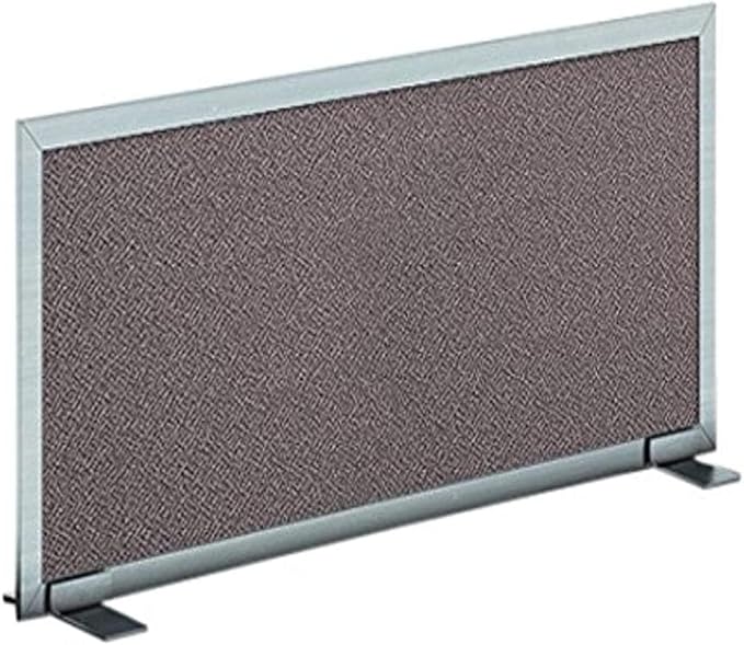 OBEX Acoustical Free Standing Privacy Screen, Cubicle Accessories Desk Privacy Panel, Desk Dividers for Office, Office Furniture Partitions Portable Sound Proof Dividers, 12" x 60", Slate