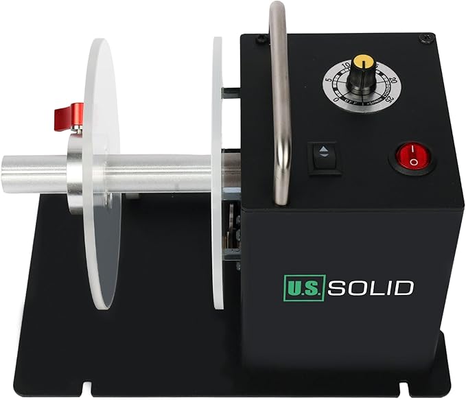 U.S. Solid Automatic Label Rewinder Machine, 1"/1.5" Core Holder, Max Label Width 3.15", Bidirectional Rewinding