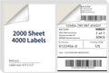 NefLaca 8.5" x 5.5" Half Page Self Adhesive Shipping Label, Compatible Laser & Inkjet Printers, White, 2 Labels Per Sheet(2000 Sheet 4000 Labels)