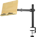 Navaris Book Stands with Clamp - Book Holder for Reading - Bamboo Books Stand - Works for Music, E-Readers or Tablets - 13.39 x 17.72 x 21.65 (34 x 45 x 55 cm)