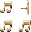 Music Note Push Pins - Gold Musical Note Map Pins for Cork Boards, Maps, or Lapel Use - Designed in USA - Set of 4