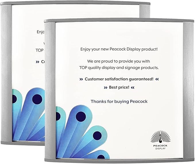 Curved Office Business Door Sign Holder | Aluminum Wall Mount Name Plate Holder, cubicle sign holder, sturdy and beautiful 7.00" W X 6.00" H (N170x6" 2 signs)