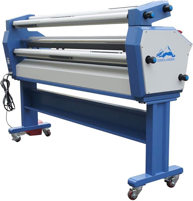 US Stock Wide Format Laminator 55in /63in Full-auto Wide Format Cold Laminator Machine Roll to Roll Large Format Laminating Machine with Trimmer (63 Inch, Without Trimmer)