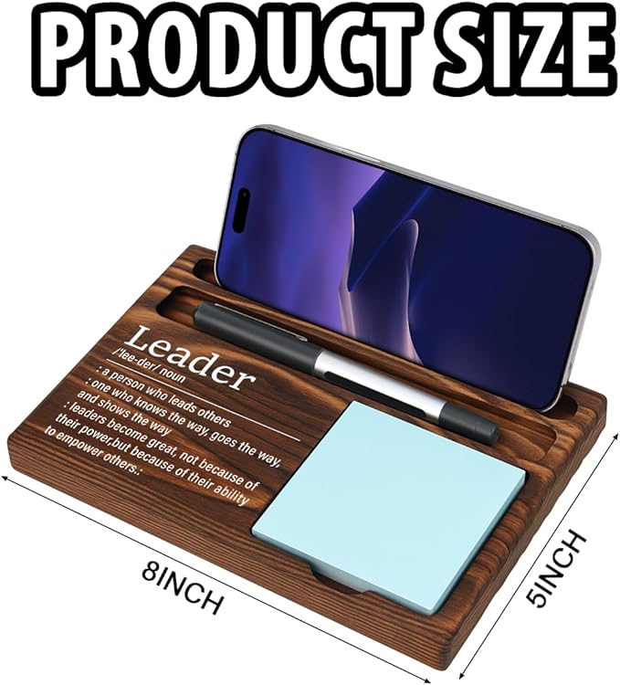 Leader Bosses Day Gifts for Women Men Manager Sticky Note Holder Funny Office Decor for Women National Boss Day Decorations Gifts for Leader HR Men Supervisor Office Desk Decor A11