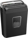 Bonsaii Shredders for Home Use, 3.4 Gal Wastebasket, 6-Sheet Cross-Cut Credit Card Shredder for Home Office, Small Shredding Machine for Staples, Clips, Documents, Portable Handle(C237-B New Version)