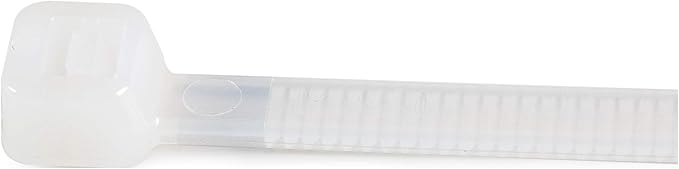 StarTech.com 10"(25cm) Cable Ties - 1/8"(4mm) Wide, 2-5/8"(68mm) Bundle Diameter, 50lb(22kg) Tensile Strength, Nylon Self Locking Zip Ties w/Curved Tip - 94V-2/UL Listed, 100 Pack - White, TAA