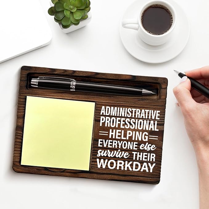 Administrative Professional Gifts, Appreciation Gifts for Secretary Admin Administrative Assistant Sticky Note Holder for Office Desk Decor