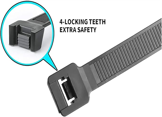 large zip ties black 20 inch heavy duty cable ties extra long tie wraps 160 lb outdoor wire ties 60pcs