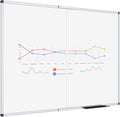 VIZ-PRO Magnetic Foldable Whiteboard, 48 x 36 Inches, Dry Erase Wall Mounted Board for School Office and Home