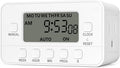 BN-LINK 7-Day Heavy Duty Digital Timer with Dual Outlet, LCD Display, 3-Prong Programmable Design, for Lights, Fans, Coffee Machine, Home, Kitchen, Office, Indoor Use, 125V 15A 1875W, 1 Pack