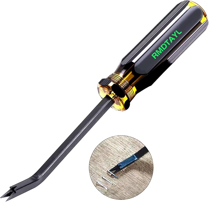 RMDTAYL Staple Remover,Heavy Duty Upholstery Staple Remover,Construction Staple Puller Tack Lifter Tool for Removing Nails,Staples,and Tacks for Carpet,Furniture,Floor,Photo Frame,Wooden