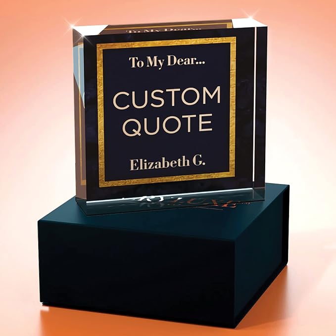 Custom Acrylic Sign Personalized, Custom Desk Name Plate, 18 Styles, (4"x4"), With Gift Box, USA Made by Acryluxe. (Folsom)