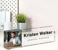 Custom Name Plate for Desk, Personalized Desk Name Plate with Photo, Office Desk Decor for Women Men, Acrylic Desk Accessories, Office Gifts for Boss Manager Teacher, Employee Appreciation Gifts
