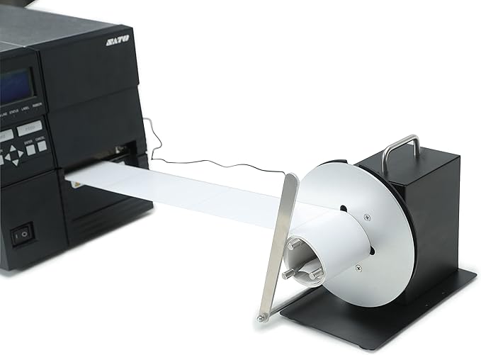 U.S. Solid Automatic Label Rewinder Machine, Label Rewinding Machine for Label Printers, Adjustable Core Holder 1"–3", Max Label Width 3.9", Roll Diameter 7.2"