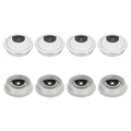 PATIKIL 60mm Desk Grommet, 8pcs Desk Cord Hole Cover Desk Cable Hole Grommet Cover Sturdy ABS Plastic Round for Cables Cabinets Desktop Equipment Wiring Organizing,Flat Type, Silver