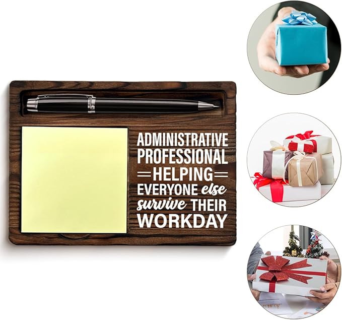 Administrative Professional Gifts, Appreciation Gifts for Secretary Admin Administrative Assistant Sticky Note Holder for Office Desk Decor