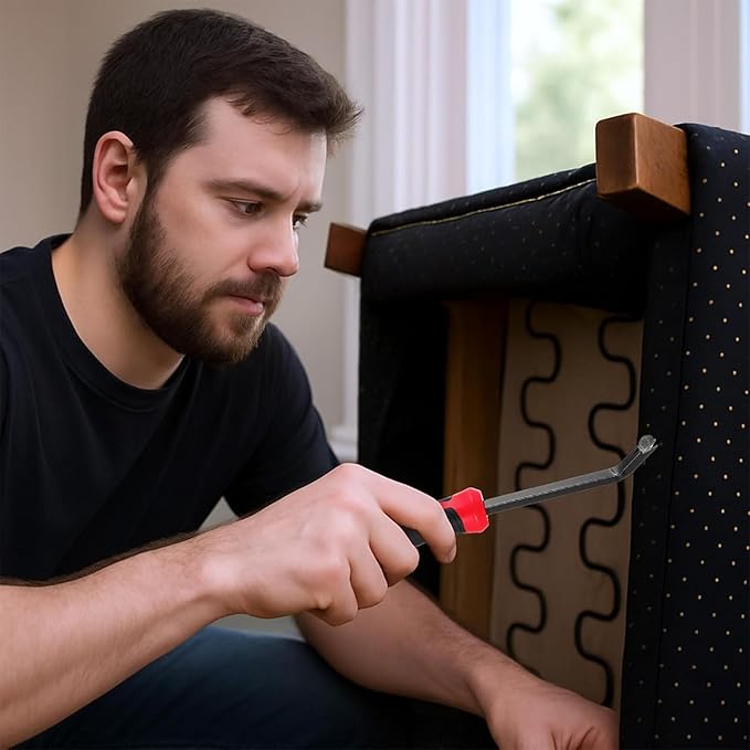 Staple Remover -Upholstery Tools Staple Lifter,Double Prongs Design, Tack Puller Nail Puller for Furniture, Floor, Wooden Case, Carton, Photo Frame, Carpet