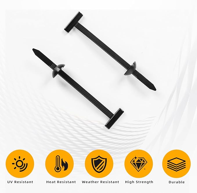 100 Pcs Nylon Universal Cable Tie Buckle Kit - Heavy Duty Multifunctional Nylon Zip Ties with Locking Pins & Buttons, UV Resistant, for Automotive Repair, Bumper Clips, Wiring Harness